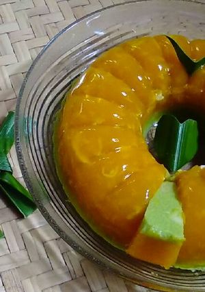 Foto resep Puding Labu Pandan Kelapa