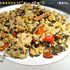 A picture of Jollof vegetable couscous.