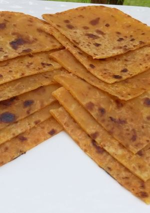A picture of Carrot chapatis.
