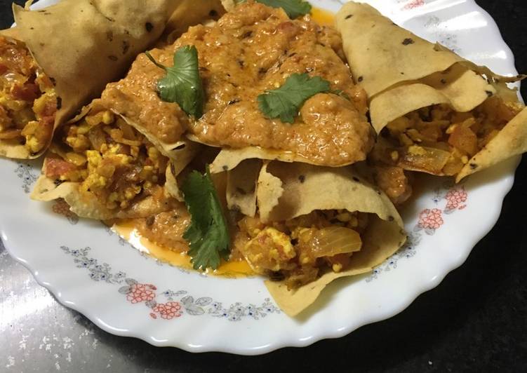 Shahi papad roll curry