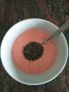 Una foto de Batido de fresa