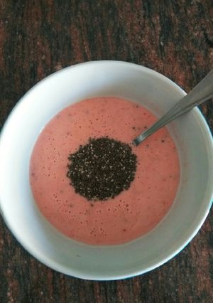 Una foto de Batido de fresa