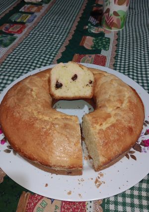 Una foto de Budín de naranja con chispas de chocolate