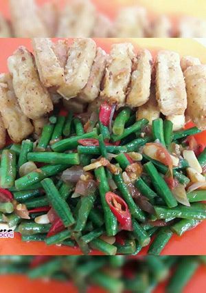 Foto resep Tumis Kacang Panjang dan Tahu Tepung Sederhana