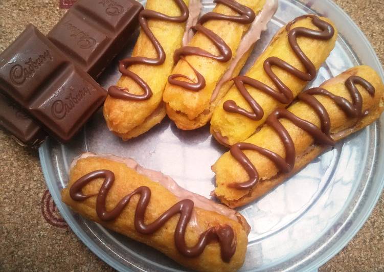 Eclairs Cream Chocolate rumahan