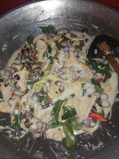 Foto resep Gulai Kerang Remis/Kijing masak rebung dan sayur katu