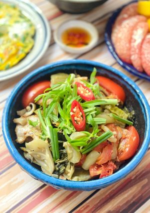 Hình của món Cá Đuối Om Dưa Chua.