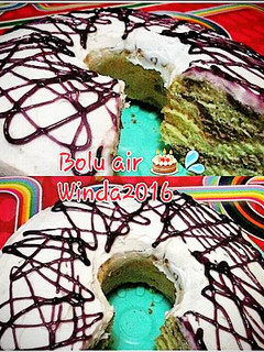Foto resep Bolu air 1 telur no mentega/minyak (marmer cake)