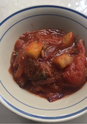 A picture of Pilchards and sweet potato smoortjie.