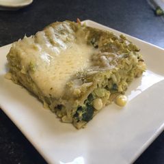 A picture of Mexican Lasagna.