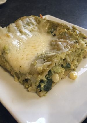 A picture of Mexican Lasagna.
