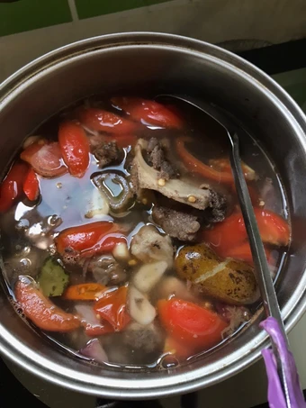 Langkah Gampang Membuat Resep Asem asem daging dan balungan sapi yang Bisa Manjain Lidah