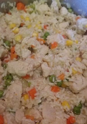 Zöldséges rizseshús recept fotója
