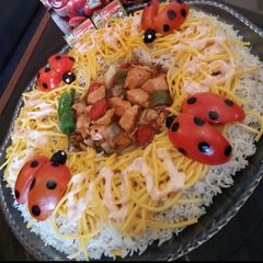 A picture of Singaporean Rice.