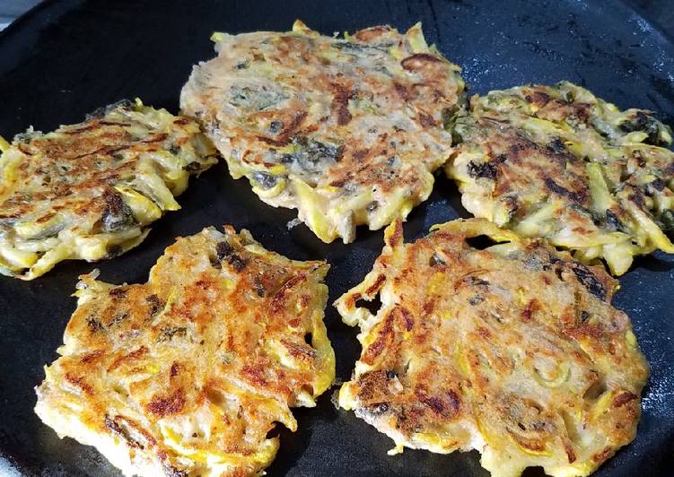 Yellow Squash Kamut sourdough fritters