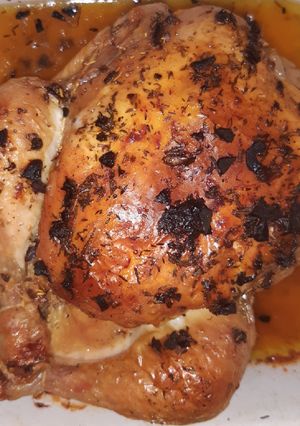 Une photo de Poulet au four, tendre et croustillant !