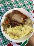 Chuletas de cerdo con puré