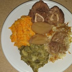 A picture of Slowcooker homemade vegetables and beef Shin with potatoes.
