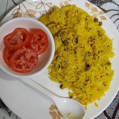 A picture of Matar pulao.