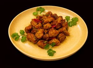 Hình của món SP.0769 - Chả Cá Thác Lác Chiên Giòn Sốt Mắm Tỏi.