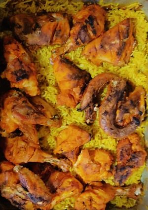 صورة لوصفة أرز بسمتى بالفراخ فى الفرن