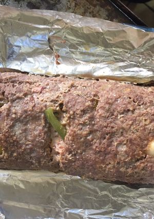 Una foto de Rollo de carne molida relleno de vegetales