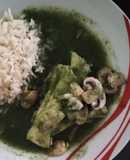 Filete de pescado con champiñones