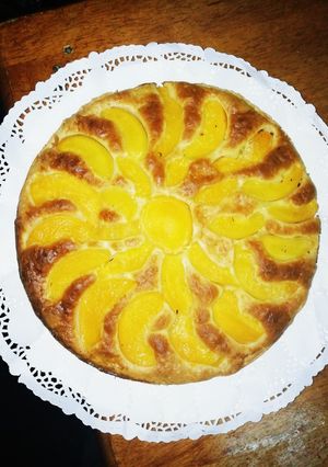 Una foto de Kuchen de Durazno