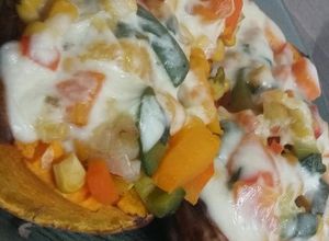 Una foto de Anquito relleno de vegetales!