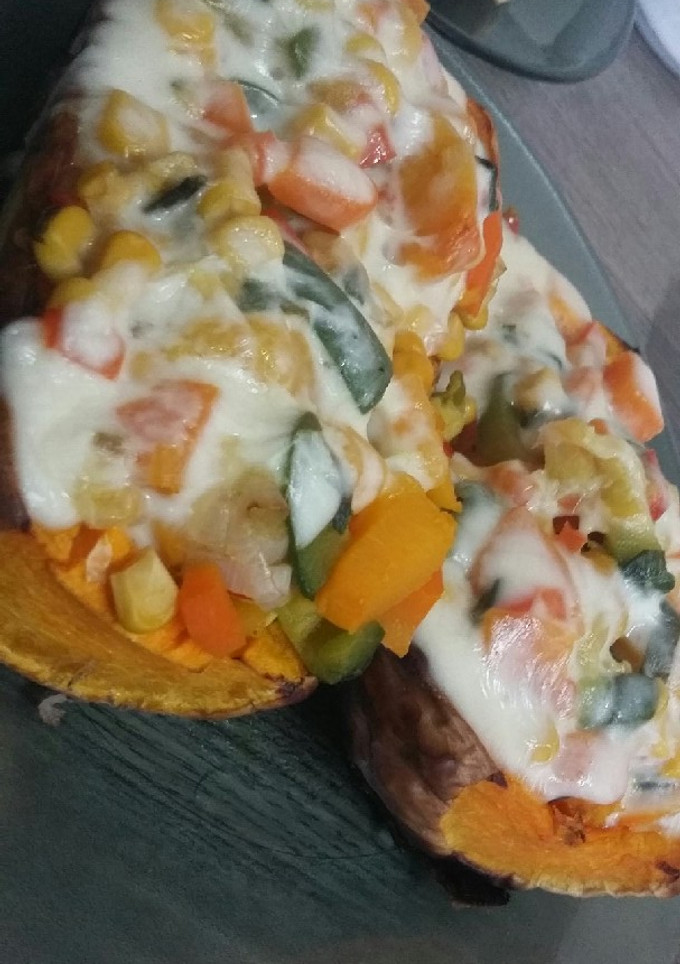 Una foto de Anquito relleno de vegetales!