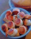 Rollos de canela con tapa para tarta hojaldre