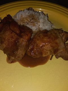 A picture of Hong Kong Chicken with light and dark Soy Sauce.