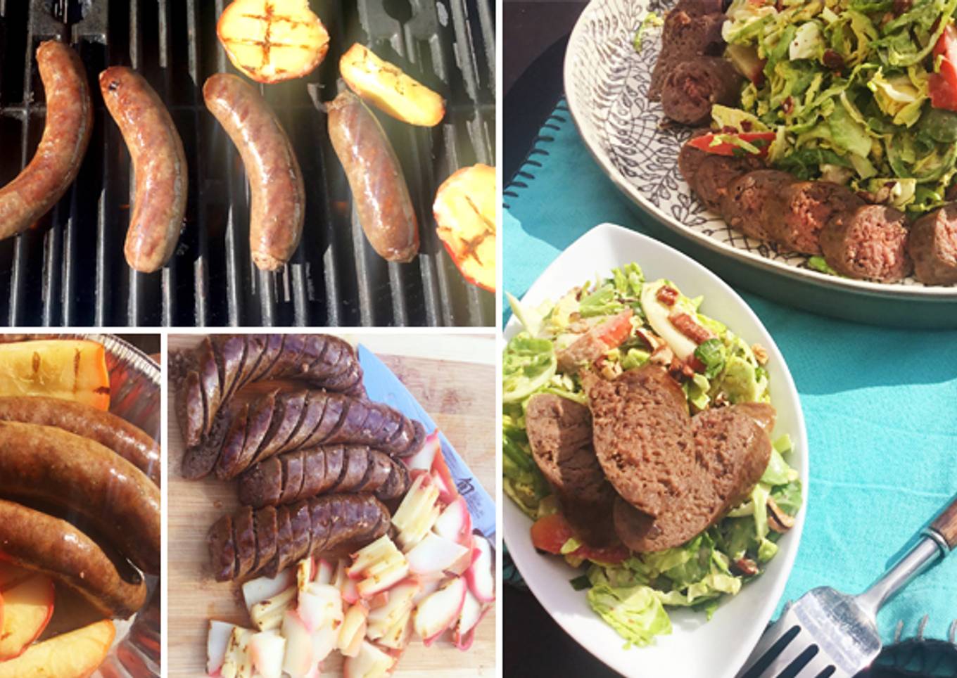 Fullblood Wagyu Bratwurst with Grilled Apple Coleslaw