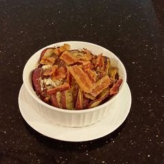 A picture of Potato and Onion Crisp Topped Slices.