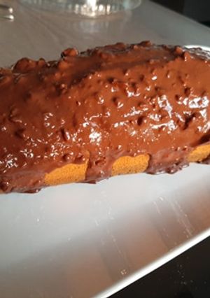 Une photo de Cake marbré glaçage Rocher