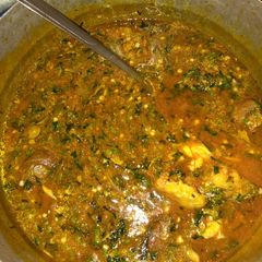 A picture of Okro soup.