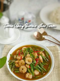 Foto resep Tumis Udang Buncis Saos Tiram