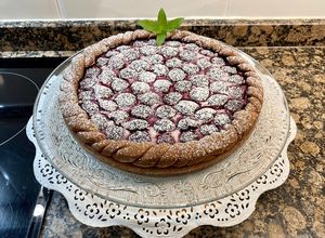 Foto principal de Tarta de queso ricotta y cerezas