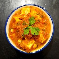 A picture of Paneer tomatina (No onion/garlic recipe).