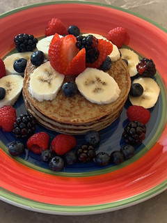 Una foto de Pancakes de avena y banana