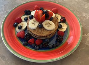 Una foto de Pancakes de avena y banana