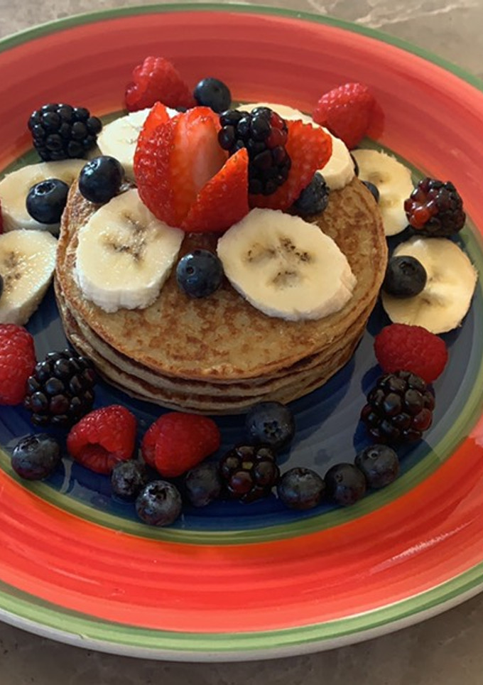 Una foto de Pancakes de avena y banana