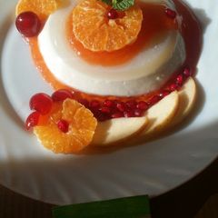 A picture of Coconut orange Panna cotta.