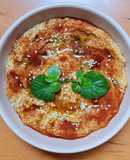 Hummus con morrón verde asado en la hornalla 🫑🫕