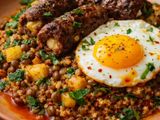 Cuscuz de Quinoa Marroquino com Toque Baiano e Kafta de Carne & Queijo Coalho