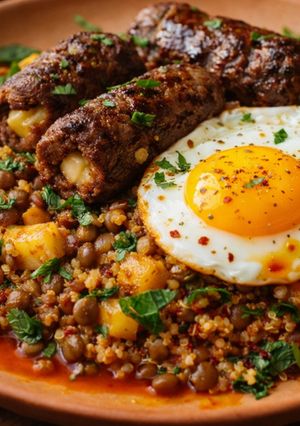 Foto de Cuscuz de Quinoa Marroquino com Toque Baiano e Kafta de Carne & Queijo Coalho