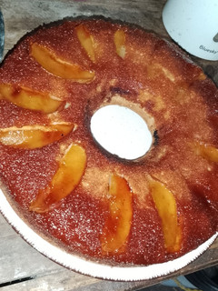 Una foto de Tarta de manzana invertida🍎🍏