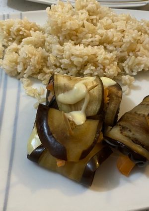 Una foto de Rolls de berenjena caprese 😋