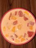 Milk fruit salad