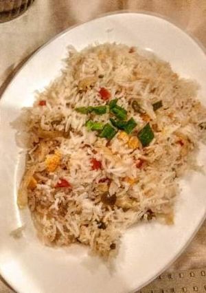 A picture of Chinese Egg Fried Rice.